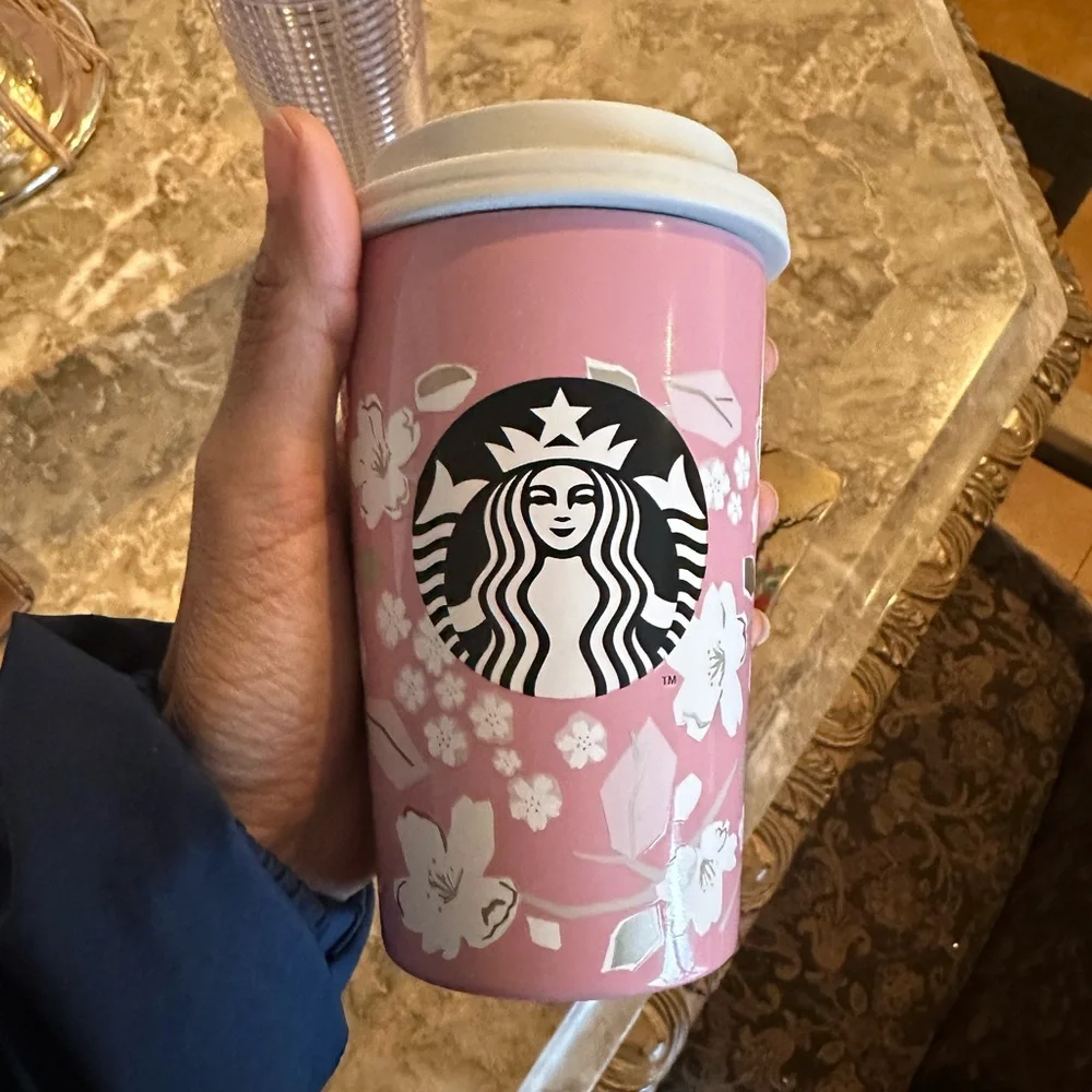 16 oz Cherry Blossom Starbucks Tumbler - Picture 1 of 2